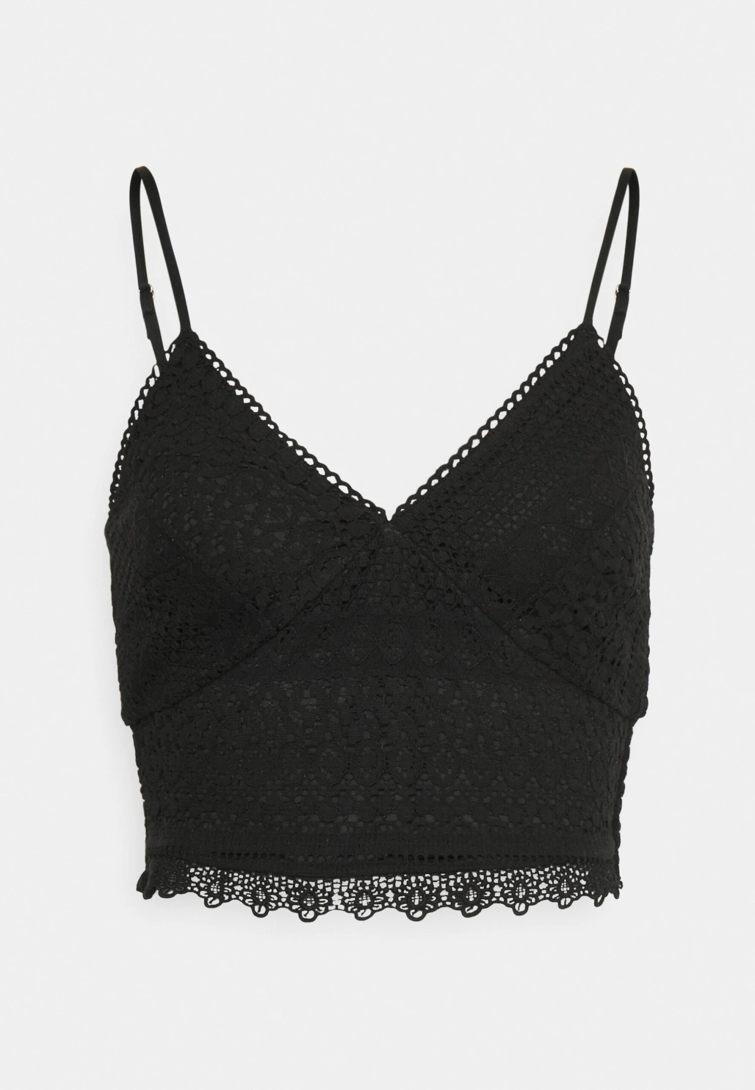 Vero Moda Tall Vmhoney Lace Cropped - Débardeur - Black