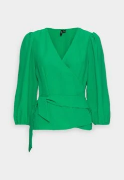 Vero Moda Tall Vmpepper Aya 3/4 Wrap - Blouse - Bright Green