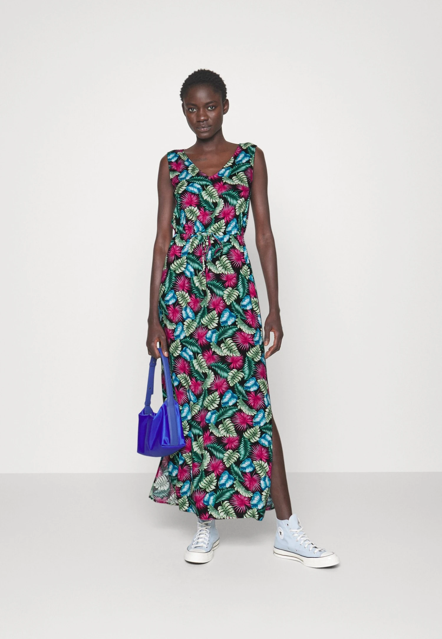 Vero Moda Tall Vmeasy Tank Dress - Robe Longue - Pink Yarrow/Palm – Image 2