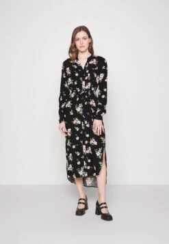 Vero Moda Tall Robe De Jour - Black Aop/Sandy Black
