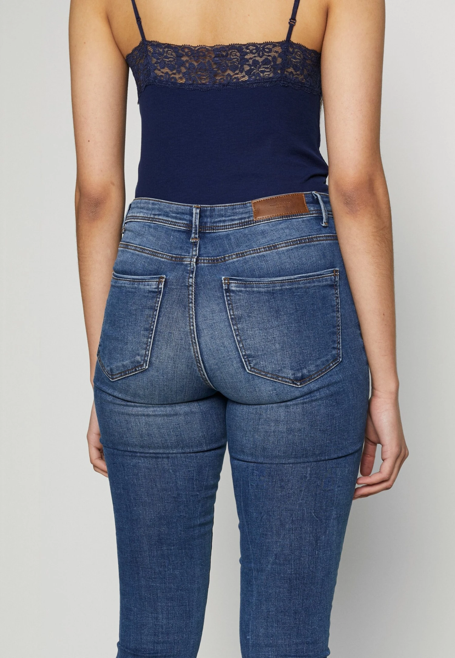 Vero Moda Tall Vmtanya Piping - Jeans Skinny - Medium Blue Denim – Image 6