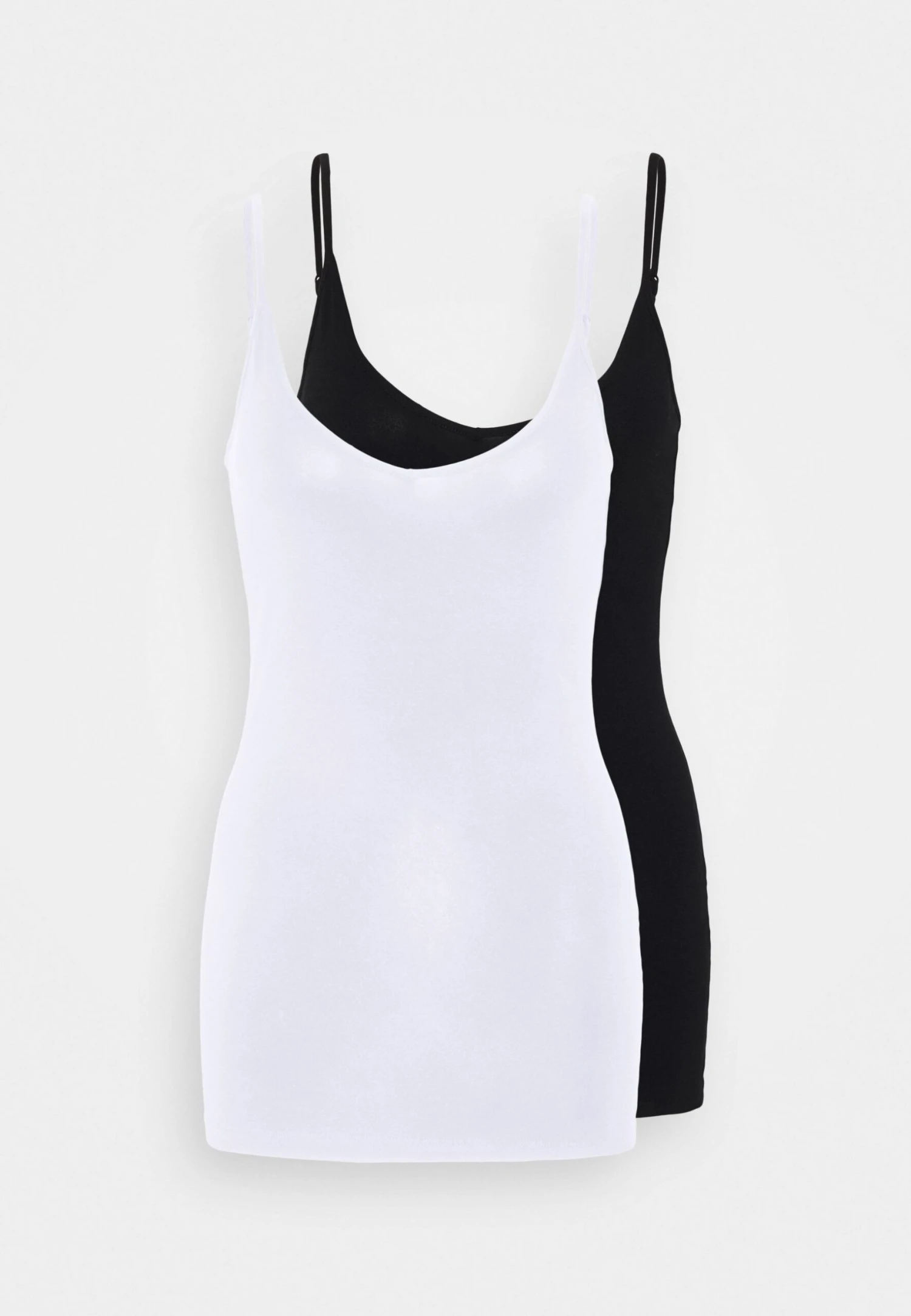 Vero Moda Tall Vmmaxi My Soft Singlet 2 Pack - Débardeur - Black/Bright White