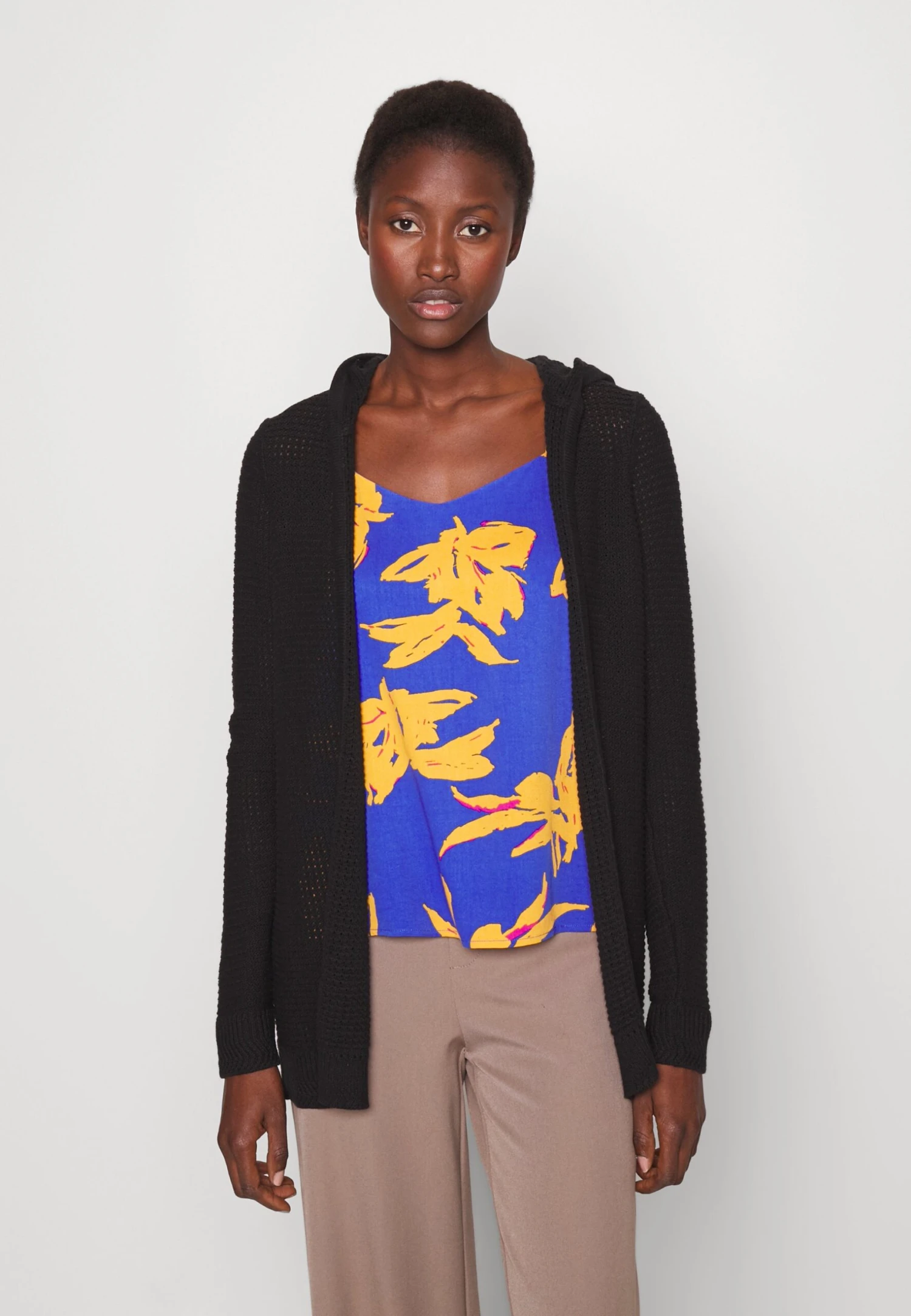 Vero Moda Tall Vmskyla Hood Cardigan - Gilet - Black