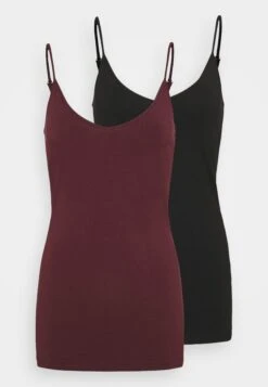 Vero Moda Tall Vmmaxi My Soft Singlet 2 Pack - Débardeur - Black/Port Royale