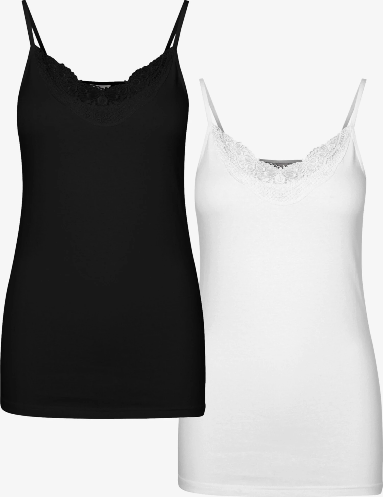 Vero Moda Tall Tops à Bretelles Haut Inge Femme Noir / Blanc