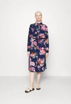 Vero Moda Tall Vmviola Calf Shirt Dress - Robe Chemise - Navy Blazer