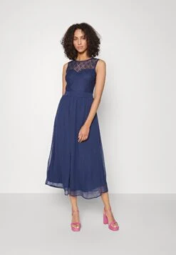 Vero Moda Tall Lace Back Dress - Robe De Jour - Navy Blazer
