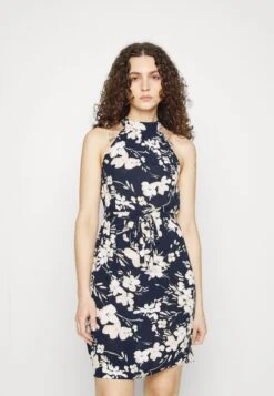 Vero Moda Tall Vmjenny Mini Dress - Robe De Jour - Navy Blazer/Mille