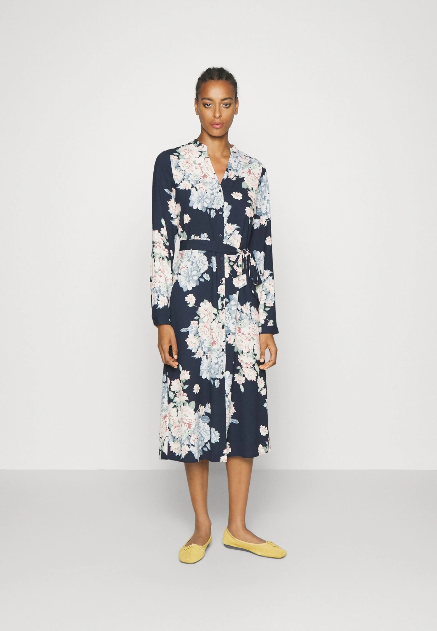 Vero Moda Tall Vmtally Calf Shirt Dress - Robe De Jour - Night Sky – Image 2