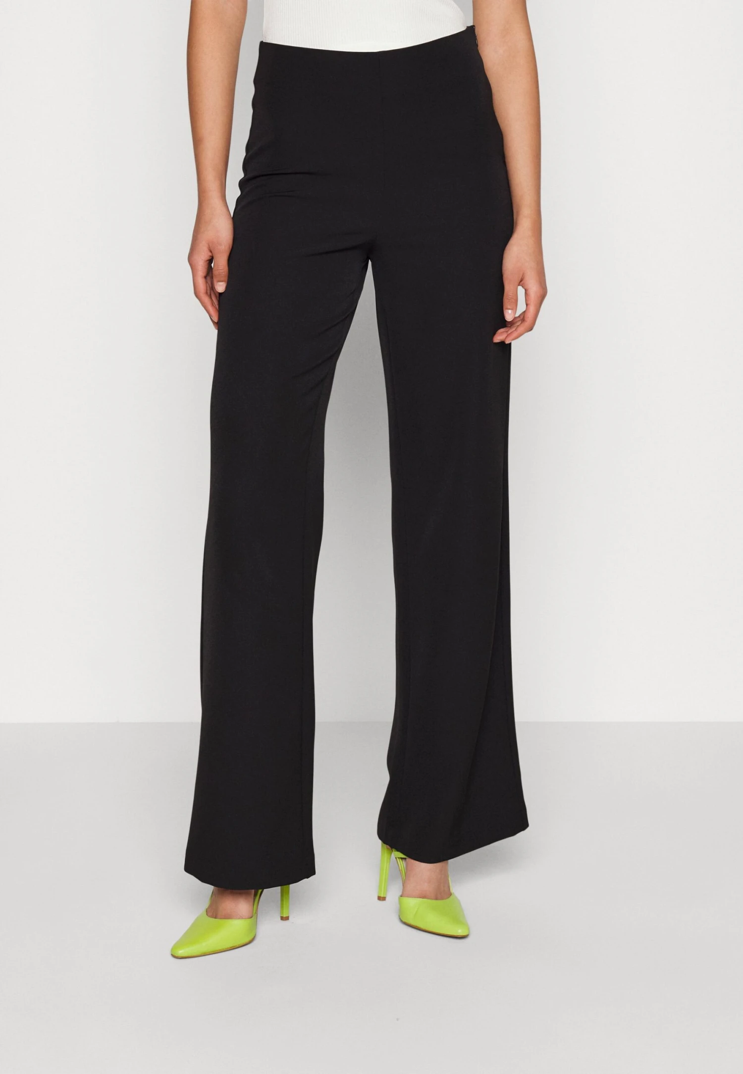 Vero Moda Tall Vmhalmia Wide Solid Pant - Pantalon Classique - Black