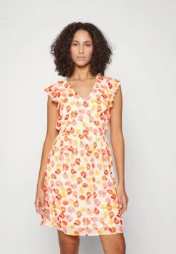 Vero Moda Tall Vmruna Cap Sleeve Short Dress - Robe De Jour - Pristine Aop:Runa