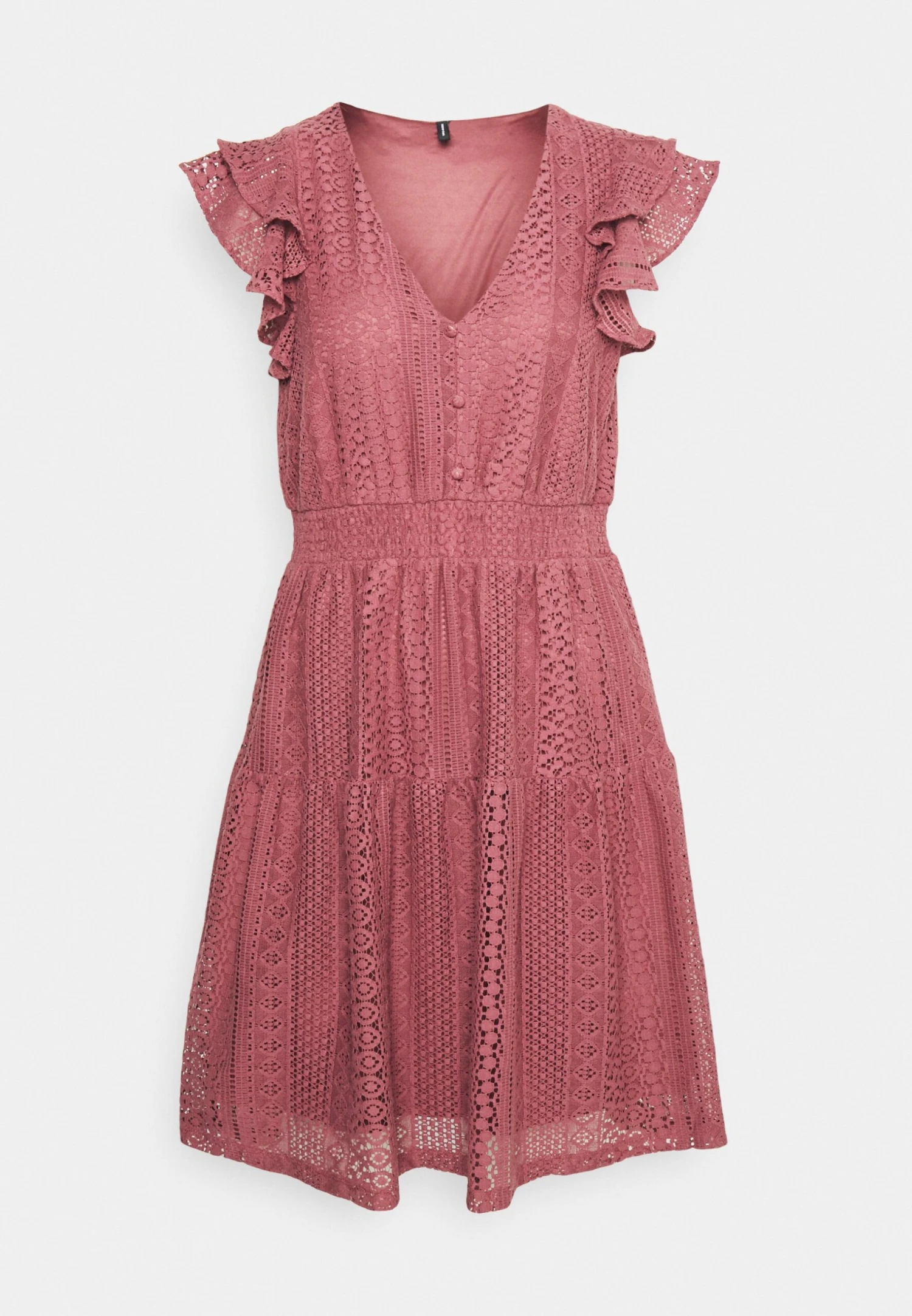 Vero Moda Tall Vmhoney Vneck Short Dress - Robe Chemise - Rose Brown – Image 4