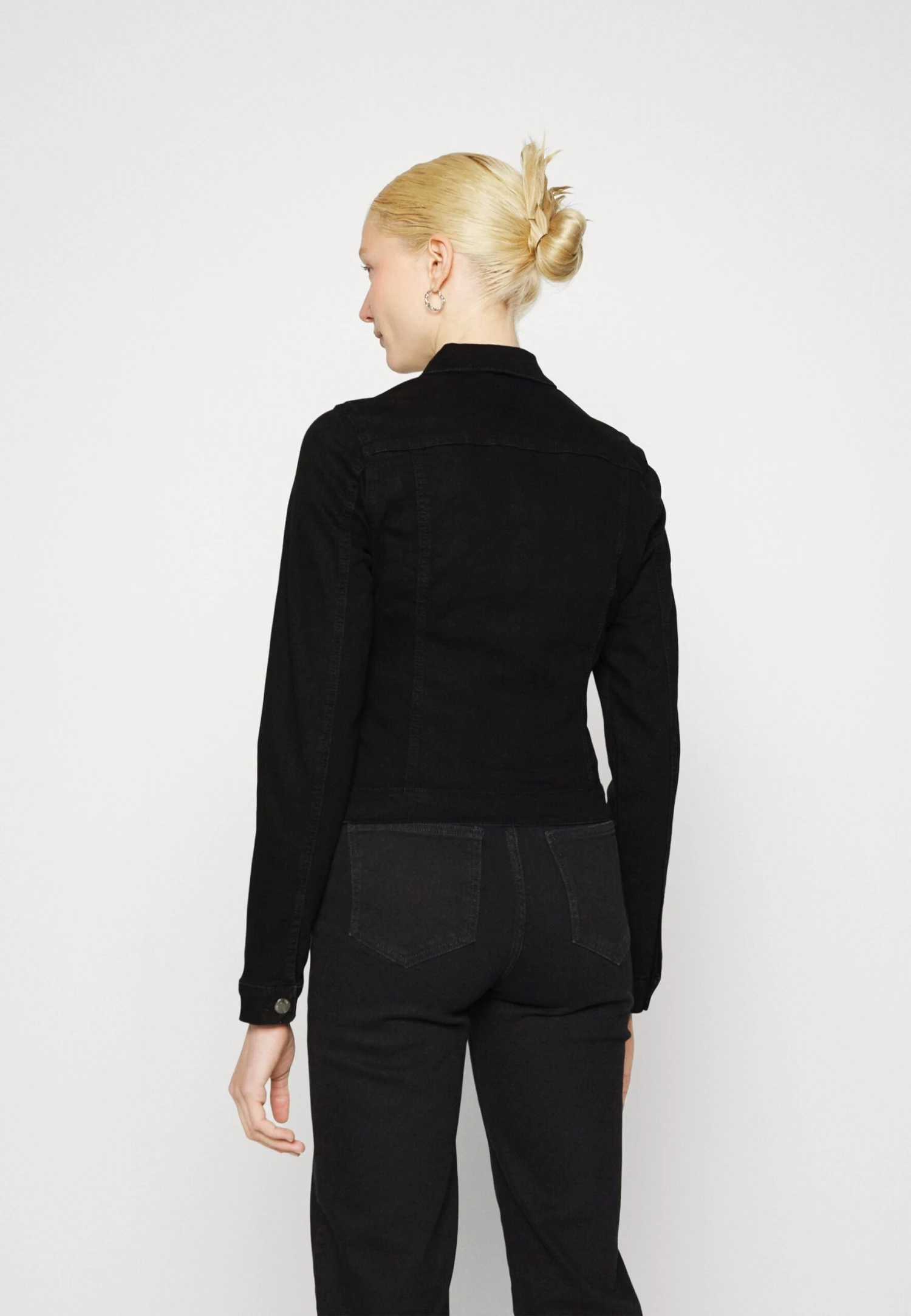 Vero Moda Tall Vmluna Slim Jacket Mix - Veste En Jean - Black – Image 3