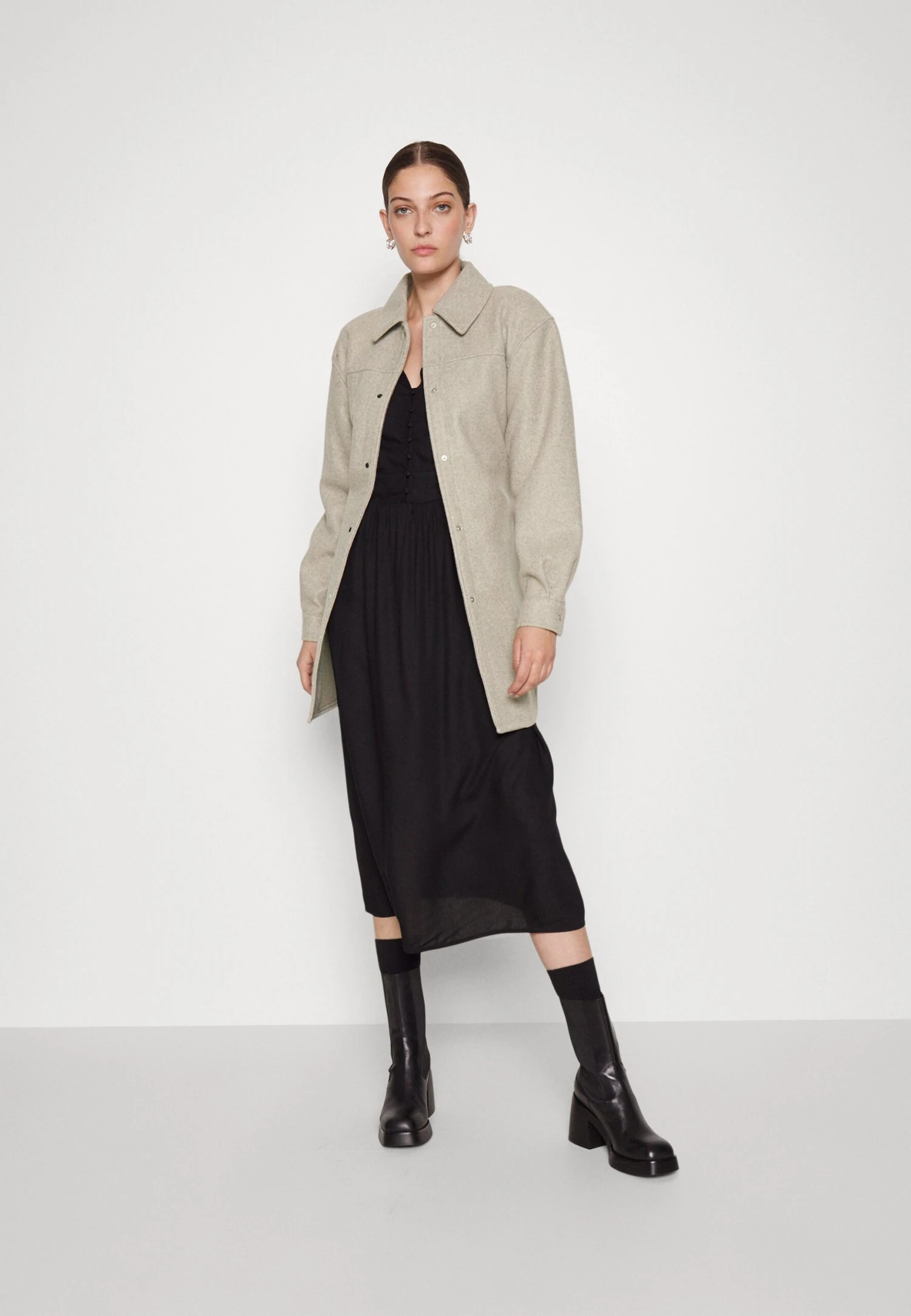 Vero Moda Tall Vmvince Jacket - Manteau Court - Silver Mink/Melange – Image 2