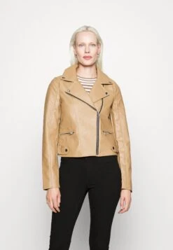 Vero Moda Tall Vmnicole Short Coated Jacket - Veste En Similicuir - Tigers Eye