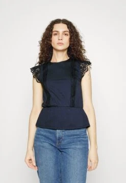 Vero Moda Tall Vmcaia Lace - Débardeur - Navy Blazer