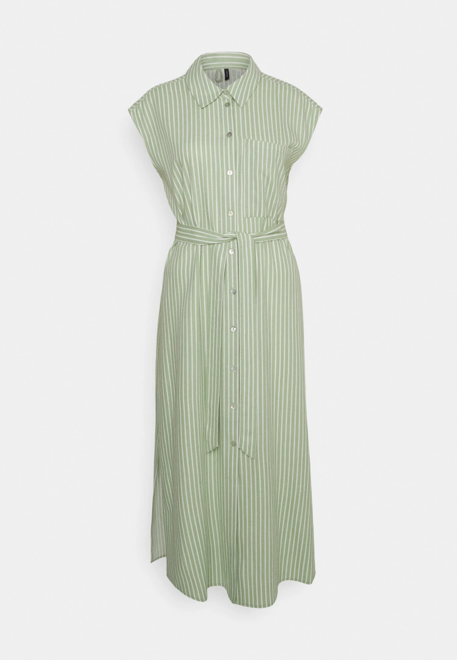 Vero Moda Tall Vmmymilo Calf Shirt Dress - Robe Chemise - Reseda/Snow White – Image 5