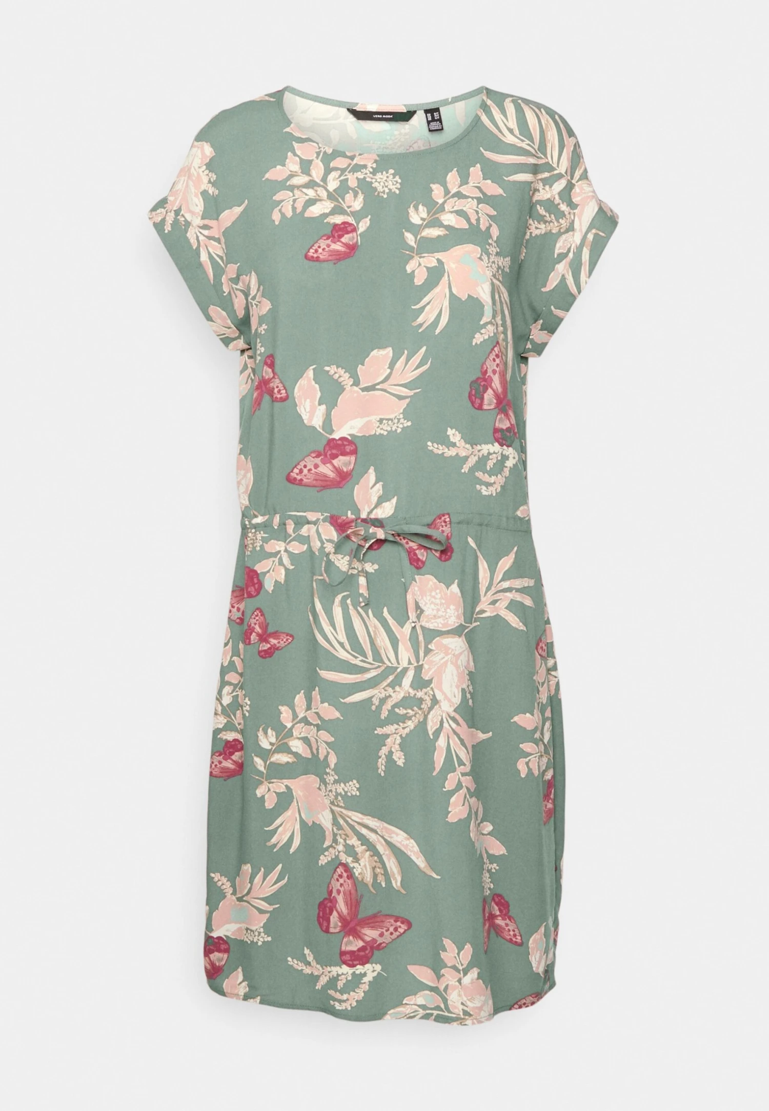 Vero Moda Tall Tie Short Dress - Robe De Jour - Laurel Wreath/Lily – Image 4