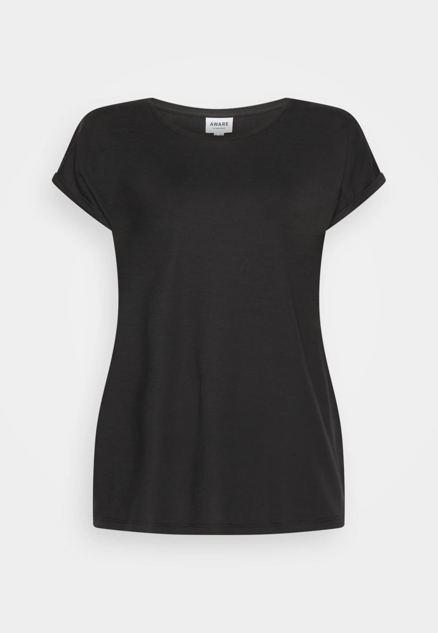 Vero Moda Tall Vmava Plain Top - T-Shirt Basique - Black