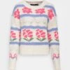 Vero Moda Tall Vmwine O Neck - Pullover - Birch