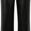 Vero Moda Tall Pantalons En Cuir évasé Pantalon DAREEN Femme Noir