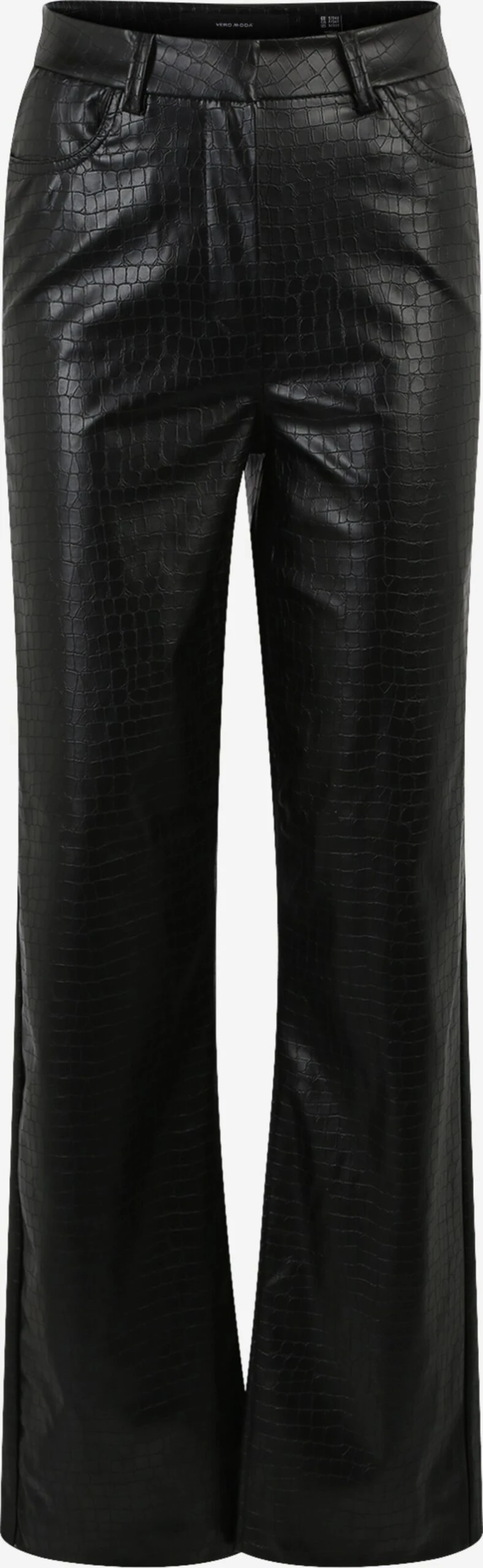 Vero Moda Tall Pantalons En Cuir évasé Pantalon DAREEN Femme Noir
