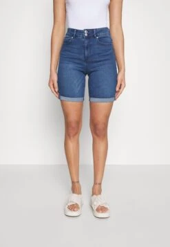 Vero Moda Tall Vmsophia Button - Short - Dark Blue Denim