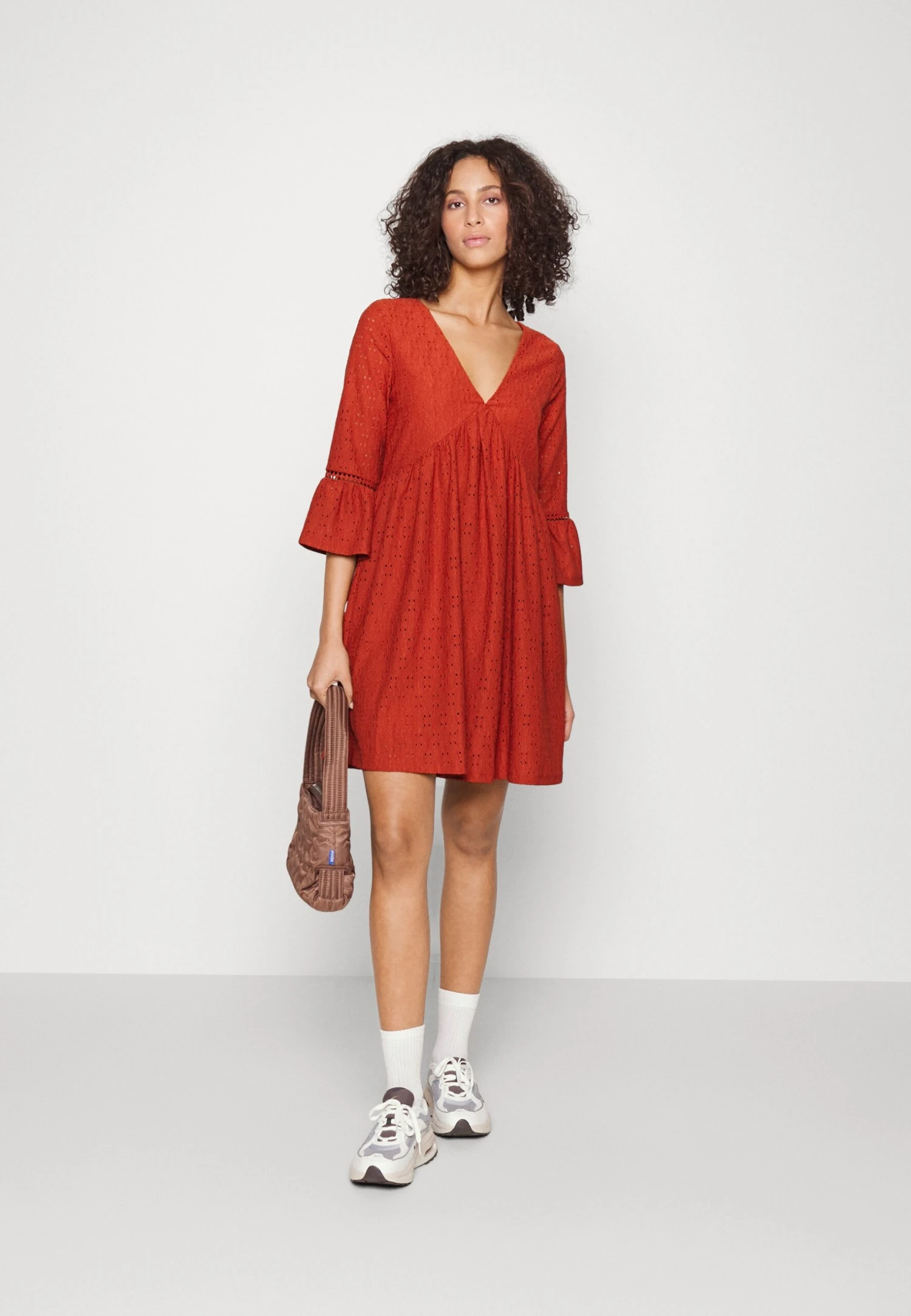 Vero Moda Tall Vmmarcy Short Dress - Robe De Jour - Barn Red – Image 2