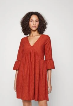 Vero Moda Tall Vmmarcy Short Dress - Robe De Jour - Barn Red