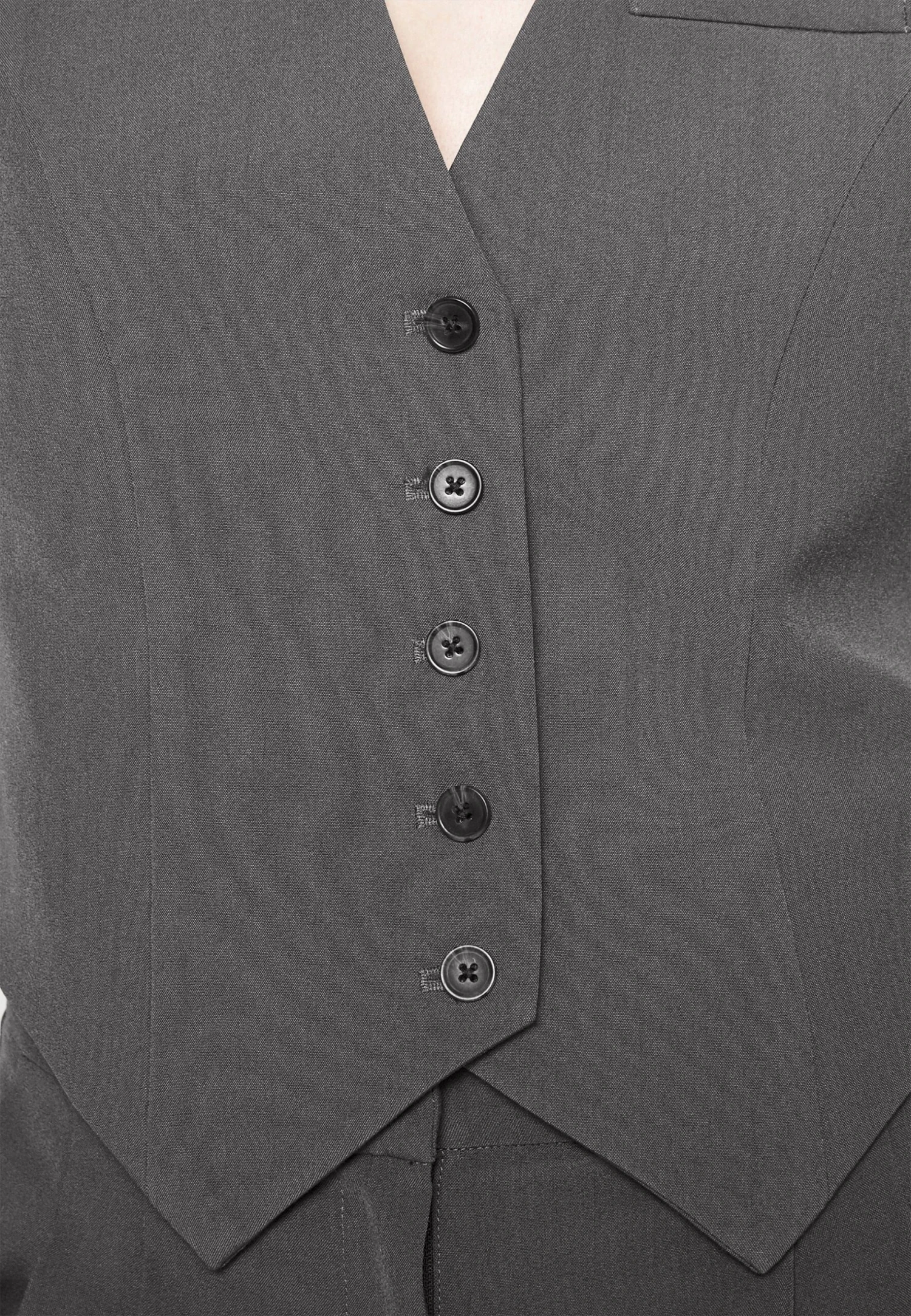 Vero Moda Tall Vmtroian Tailored Vest - Veste Sans Manches - Grey – Image 7