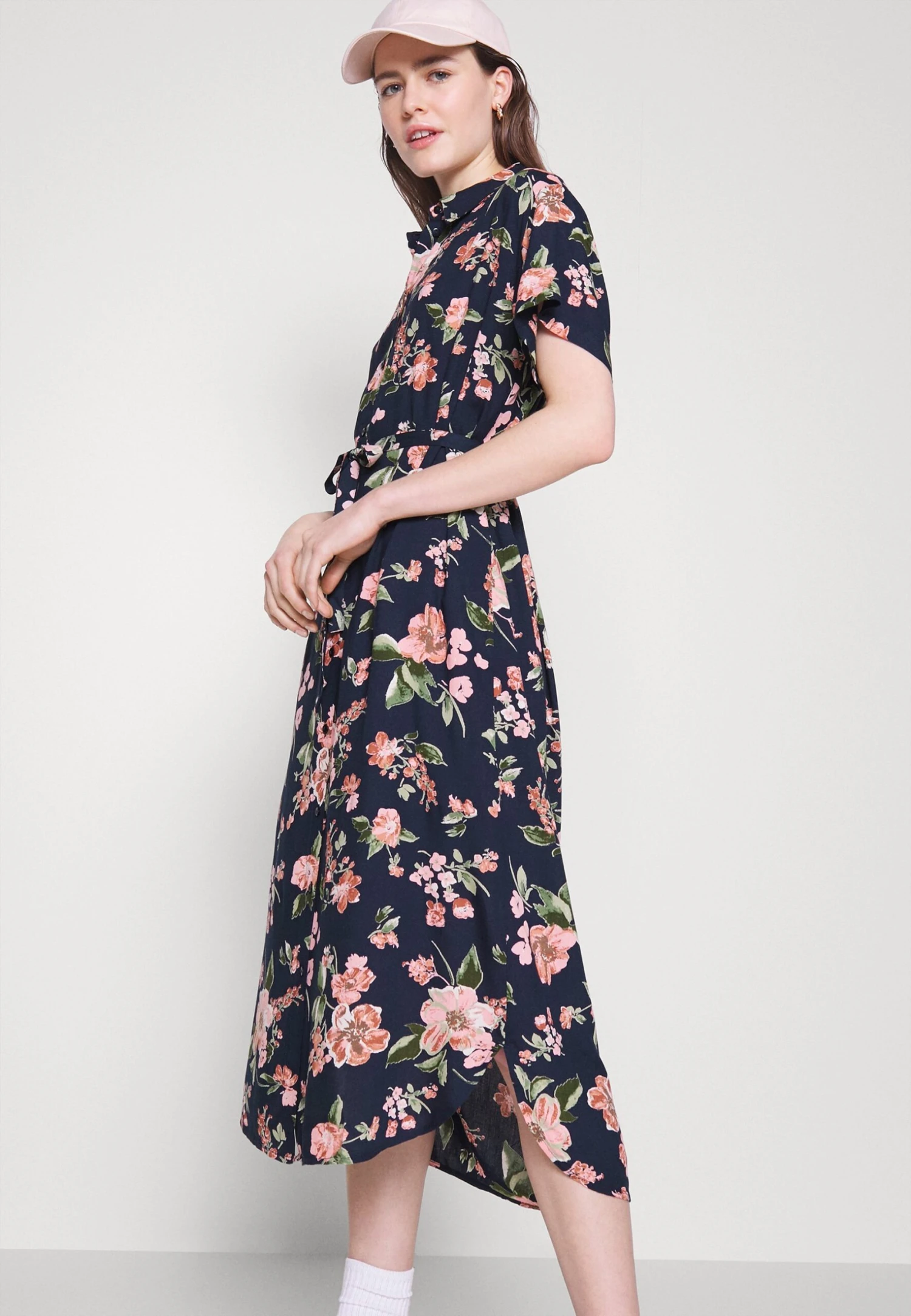 Vero Moda Tall Vmbumpy Calf Shirt Dress - Robe Chemise - Navy Blazer – Image 4