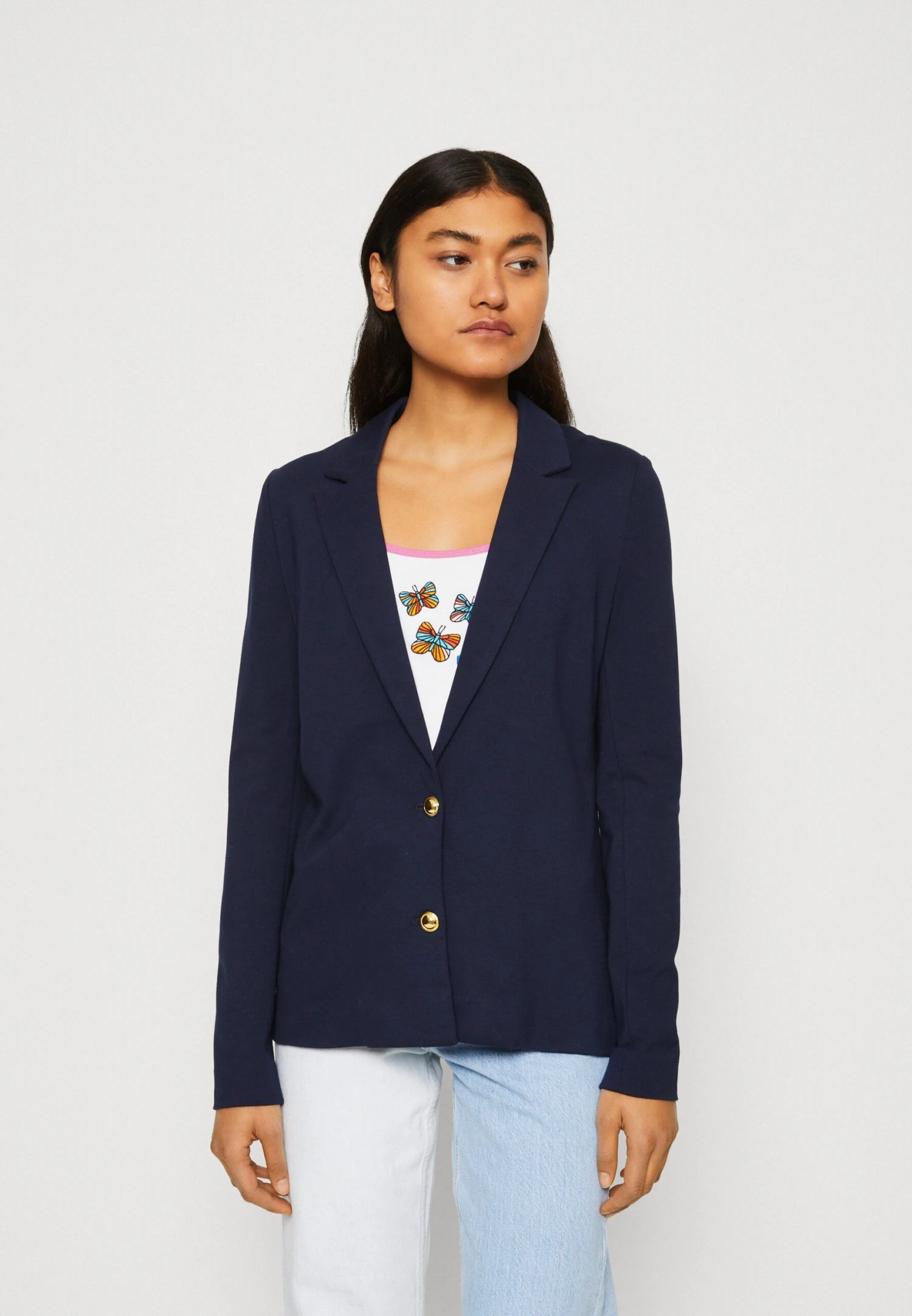 Vero Moda Tall Vmeva Slim Blazer - Blazer - Navy Blazer/Golden