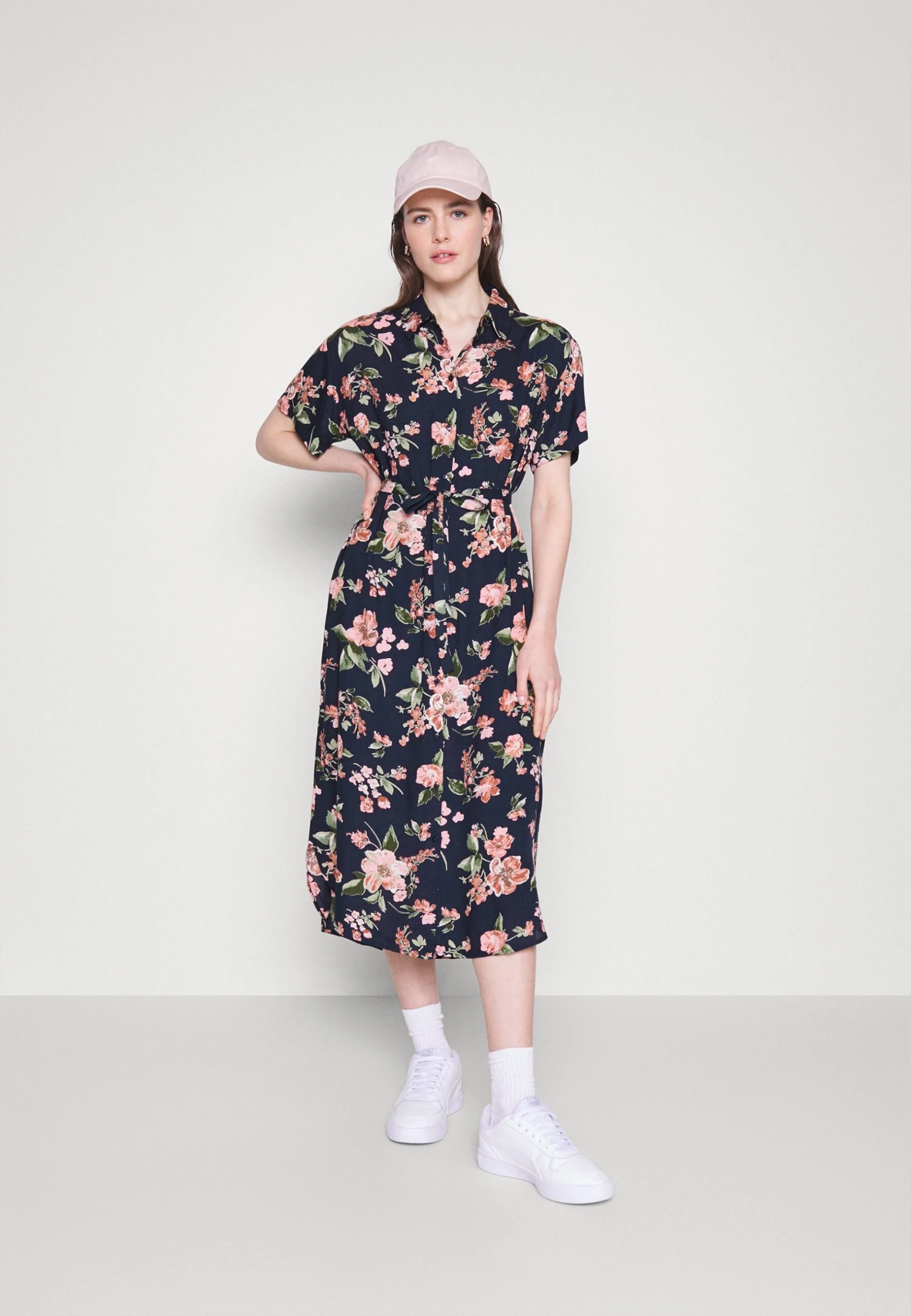 Vero Moda Tall Vmbumpy Calf Shirt Dress - Robe Chemise - Navy Blazer – Image 2