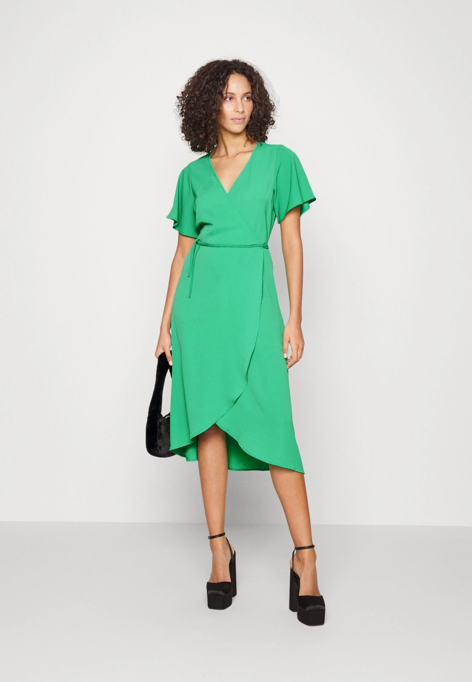Vero Moda Tall Vmsaki Calf Wrap Dress - Robe De Jour - Bright Green – Image 2