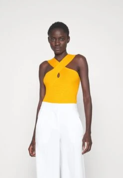 Vero Moda Tall Vmgloriarib Cross Over Strap - Débardeur - Radiant Yellow