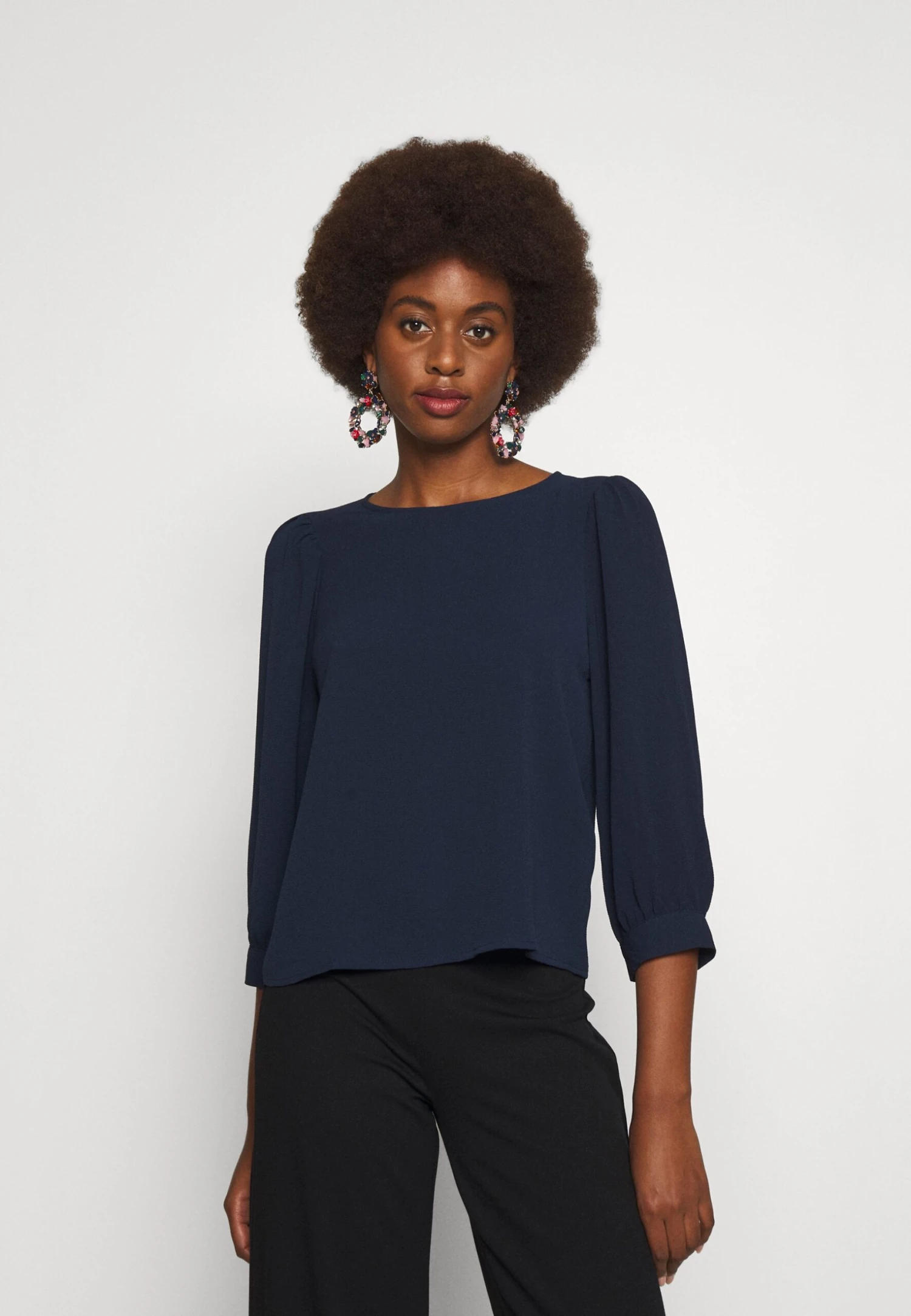 Vero Moda Tall Vmsaga Puff - Blouse - Navy