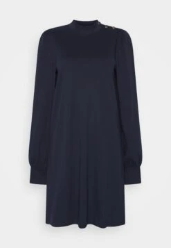 Vero Moda Tall Vmlianna Short Button Dress - Robe En Jersey - Navy Blazer