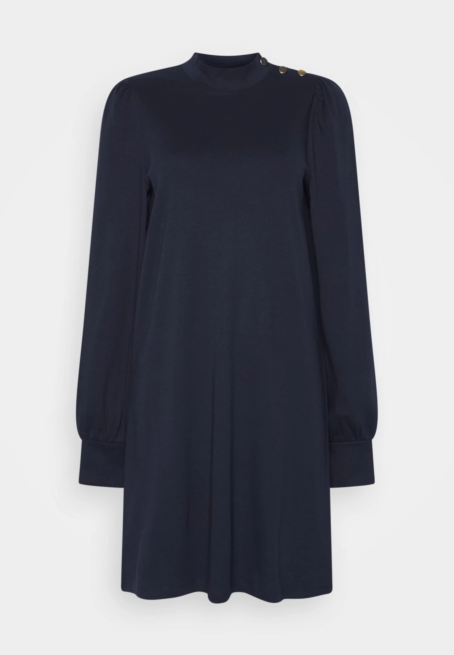 Vero Moda Tall Vmlianna Short Button Dress - Robe En Jersey - Navy Blazer