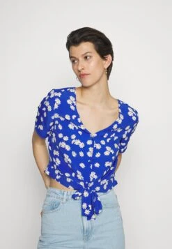 Vero Moda Tall Vmcatch Crop Tie - Blouse - Dazzling Blue