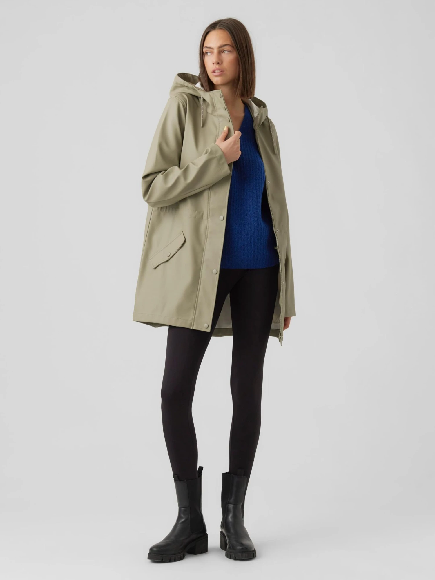 Vero Moda Tall Parkas Parka Mi-saison Malou Femme Pierre – Image 4
