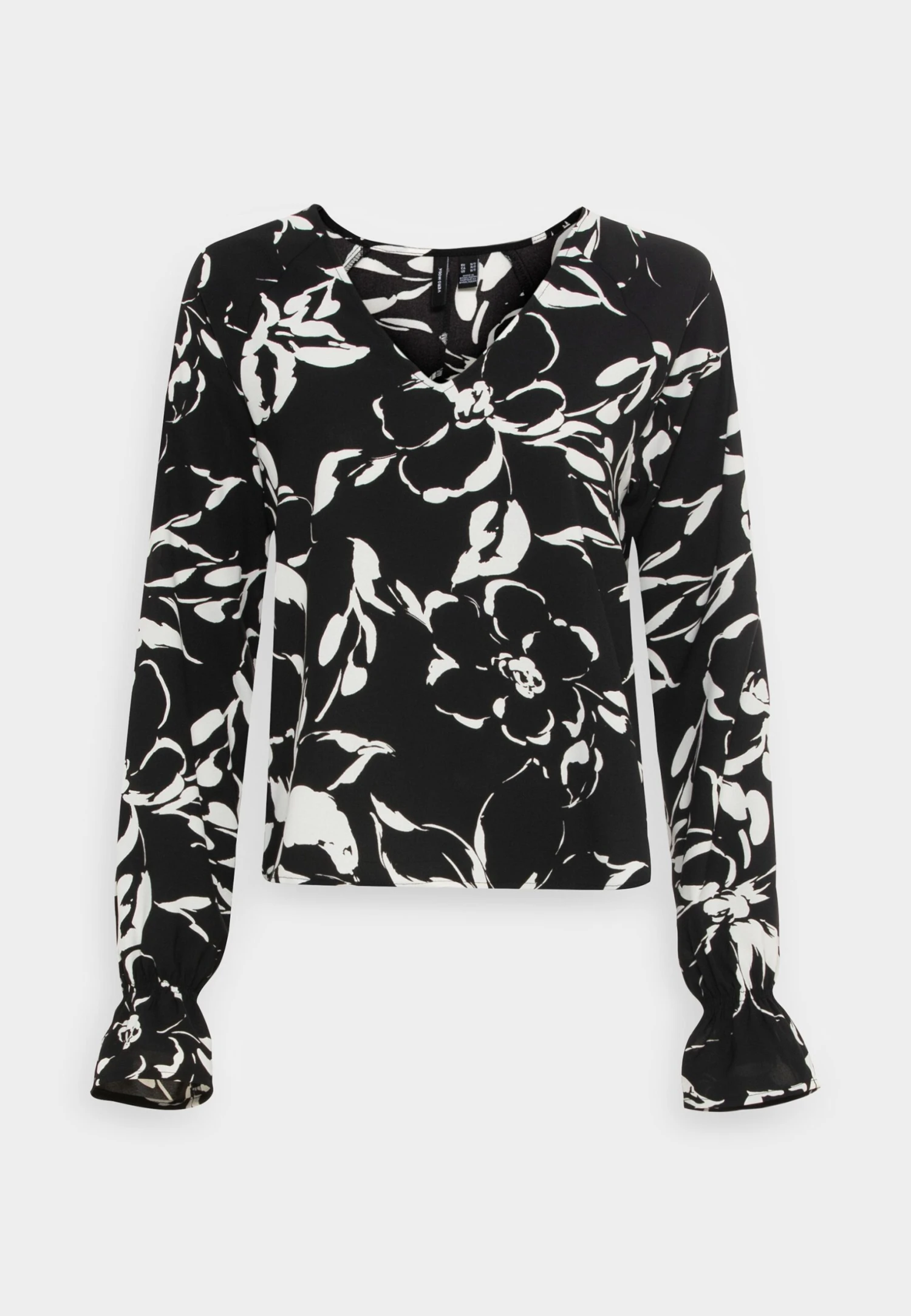 Vero Moda Tall Vmpolliana Inge V Neck - Blouse - Black/Polliana