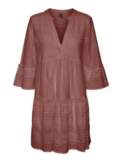 Vero Moda Tall Vmhoney Vneck Tunic - Robe De Jour - Rose Brown