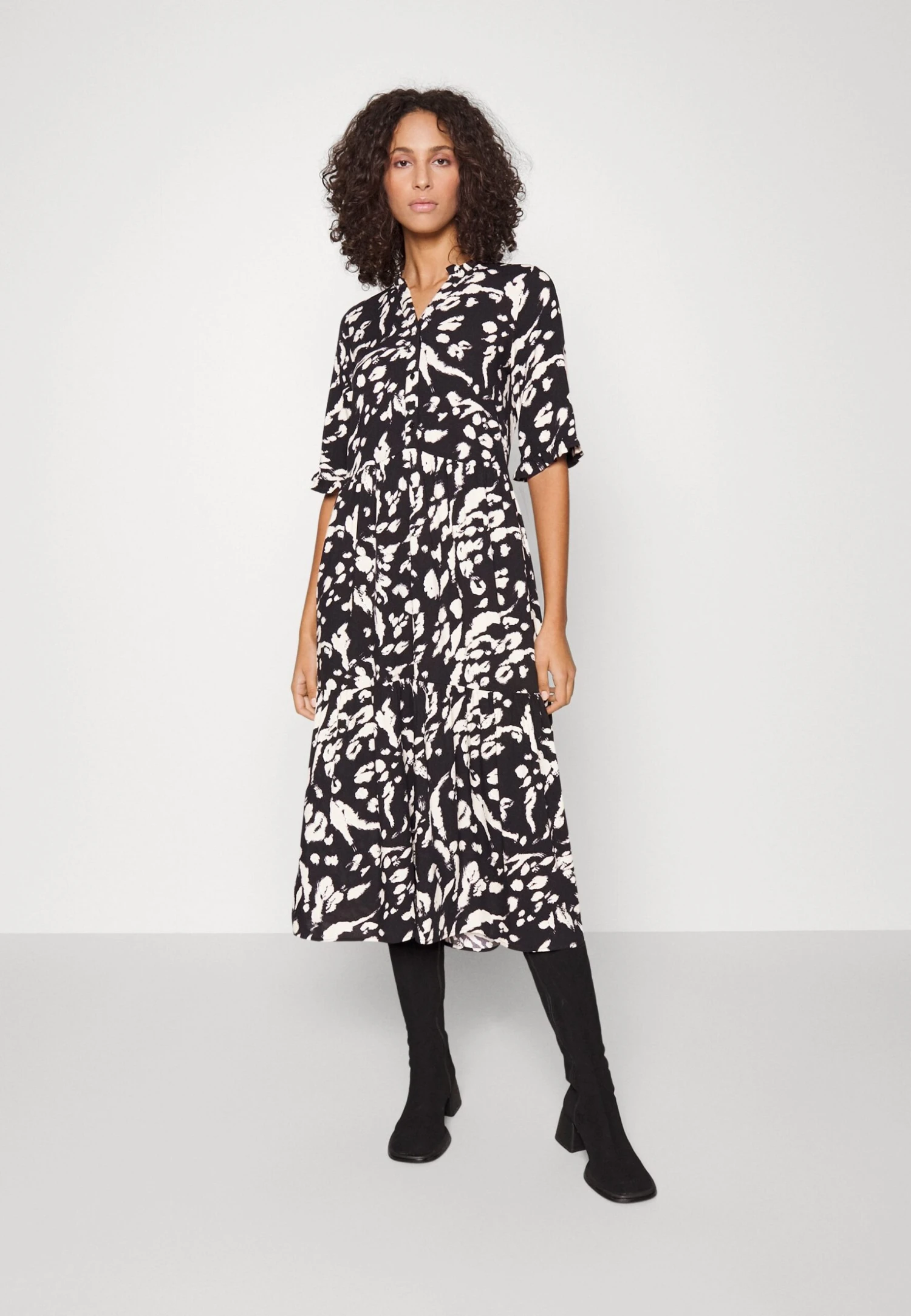 Vero Moda Tall Vmeasy Calf Dress - Robe De Jour - Black/Cila