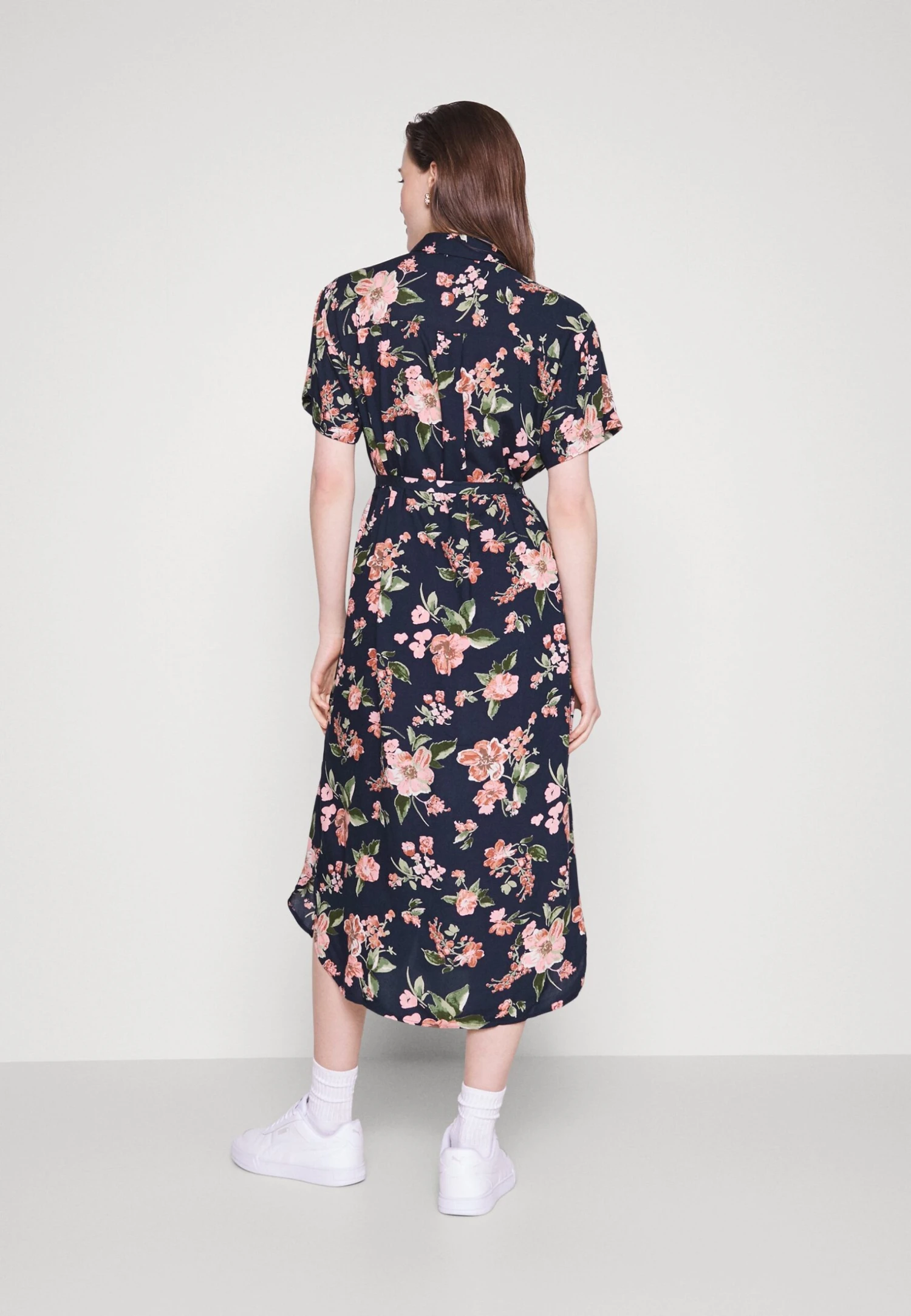 Vero Moda Tall Vmbumpy Calf Shirt Dress - Robe Chemise - Navy Blazer – Image 3