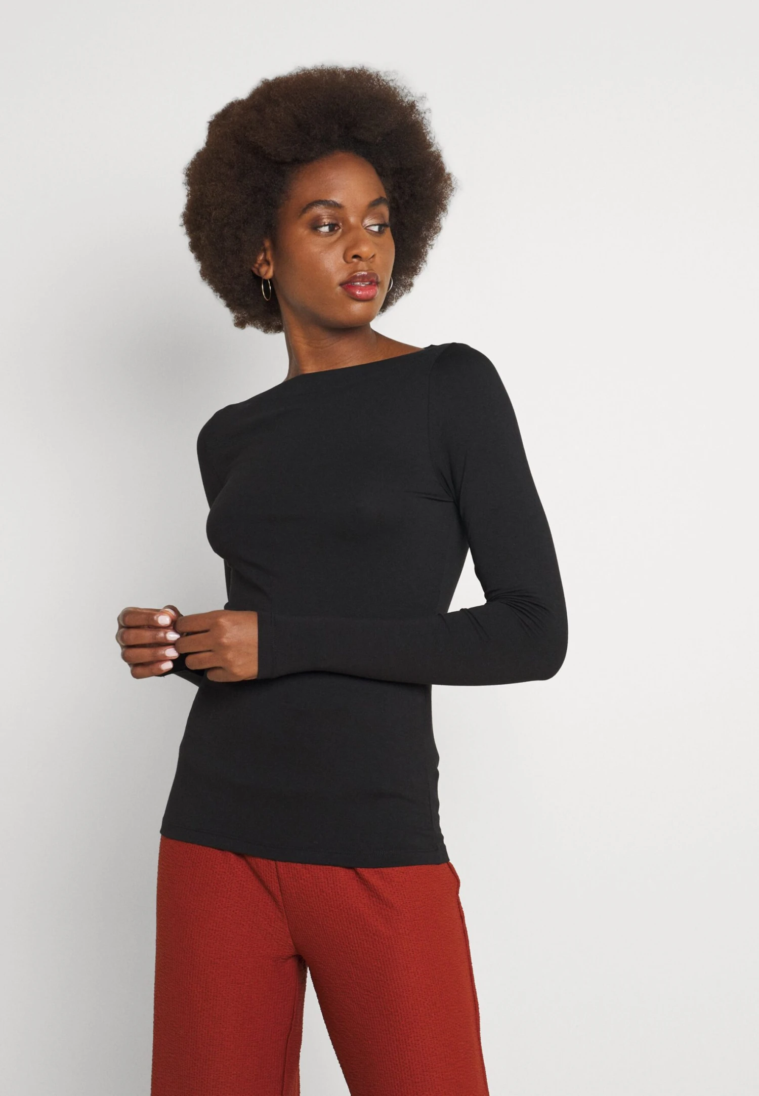 Vero Moda Tall Vmpanda - T-Shirt À Manches Longues - Black – Image 3