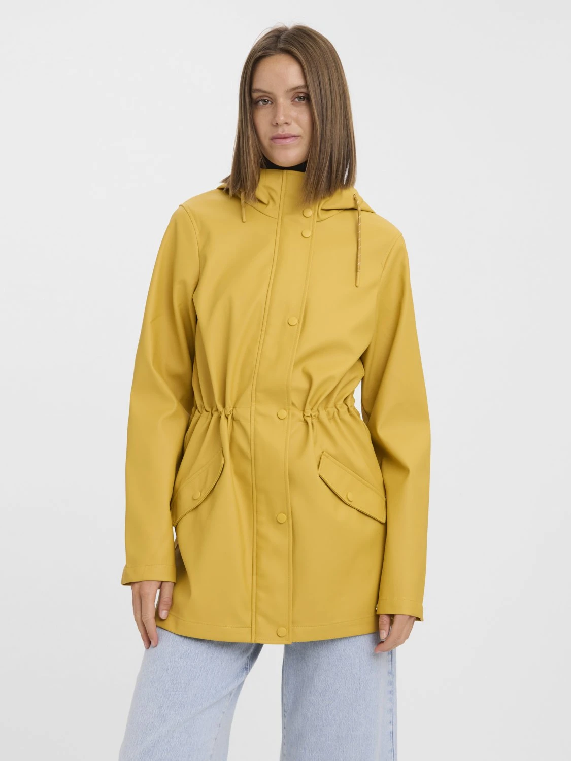 Vero Moda Tall Vmmalou Coated Jacket - Veste Imperméable - Amber Gold – Image 2