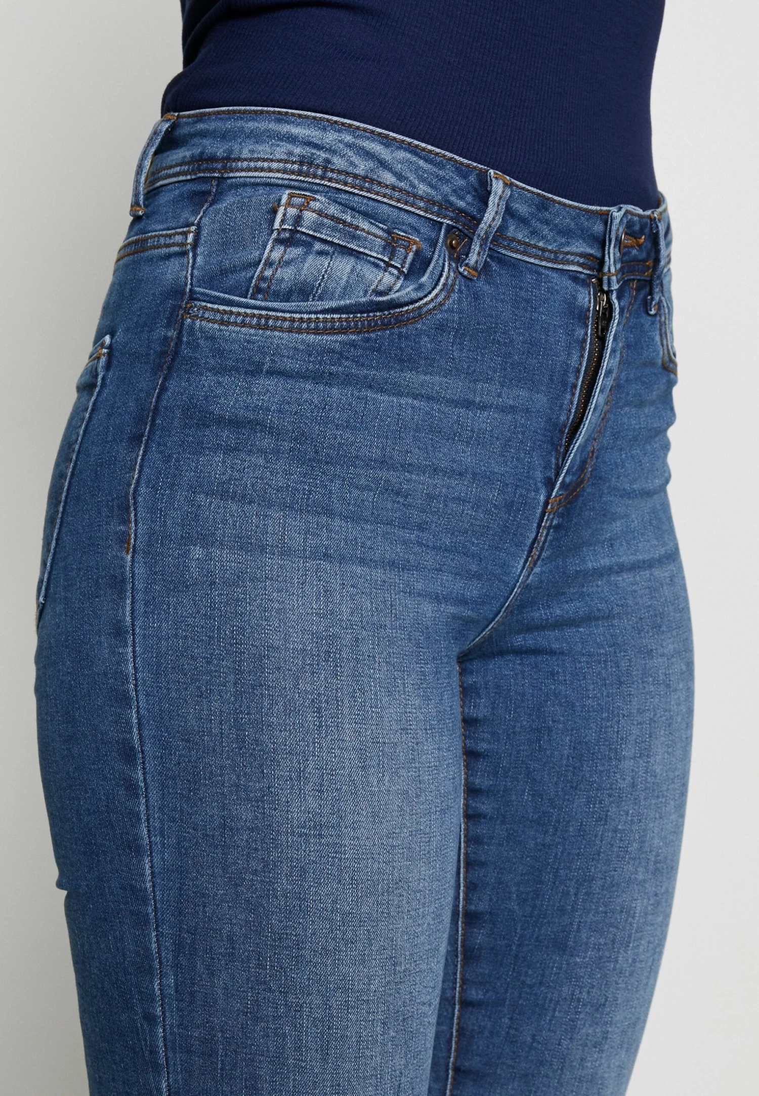 Vero Moda Tall Vmtanya Piping - Jeans Skinny - Medium Blue Denim – Image 5