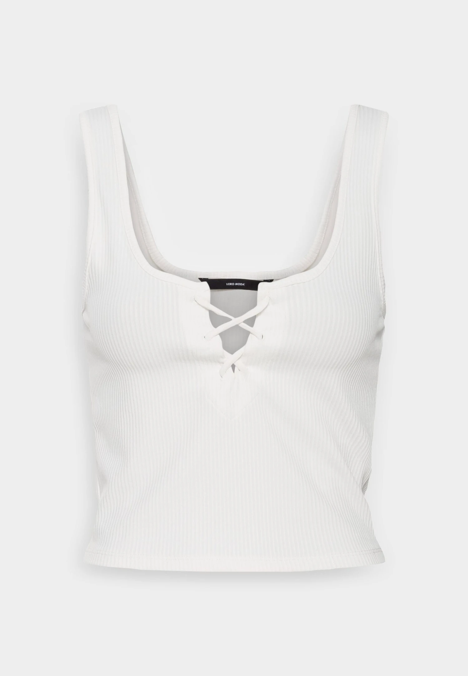 Vero Moda Tall Vmriva Crop Top - Débardeur - White