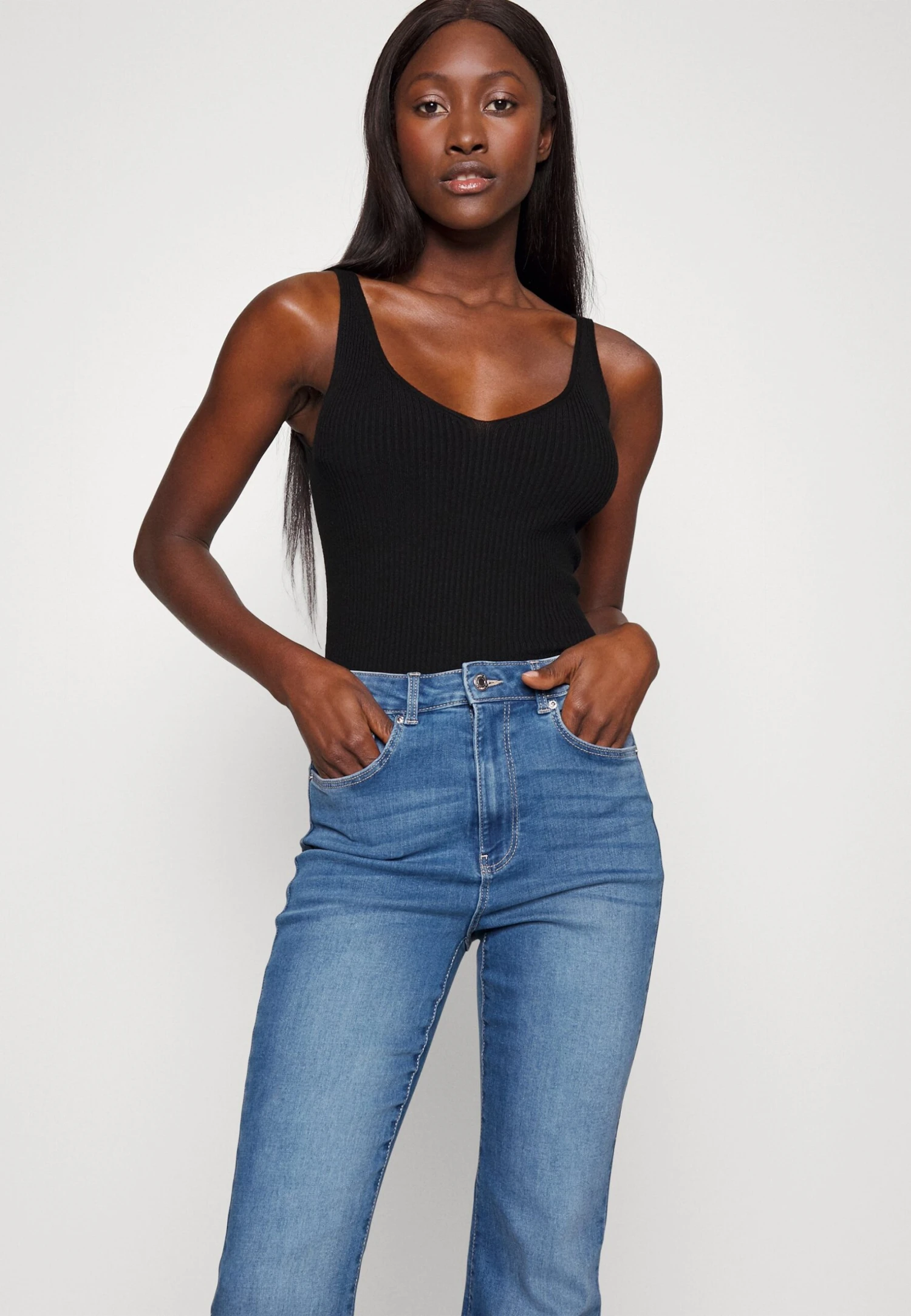 Vero Moda Tall Vmselina Flared - Jean Slim - Medium Blue Denim – Image 4