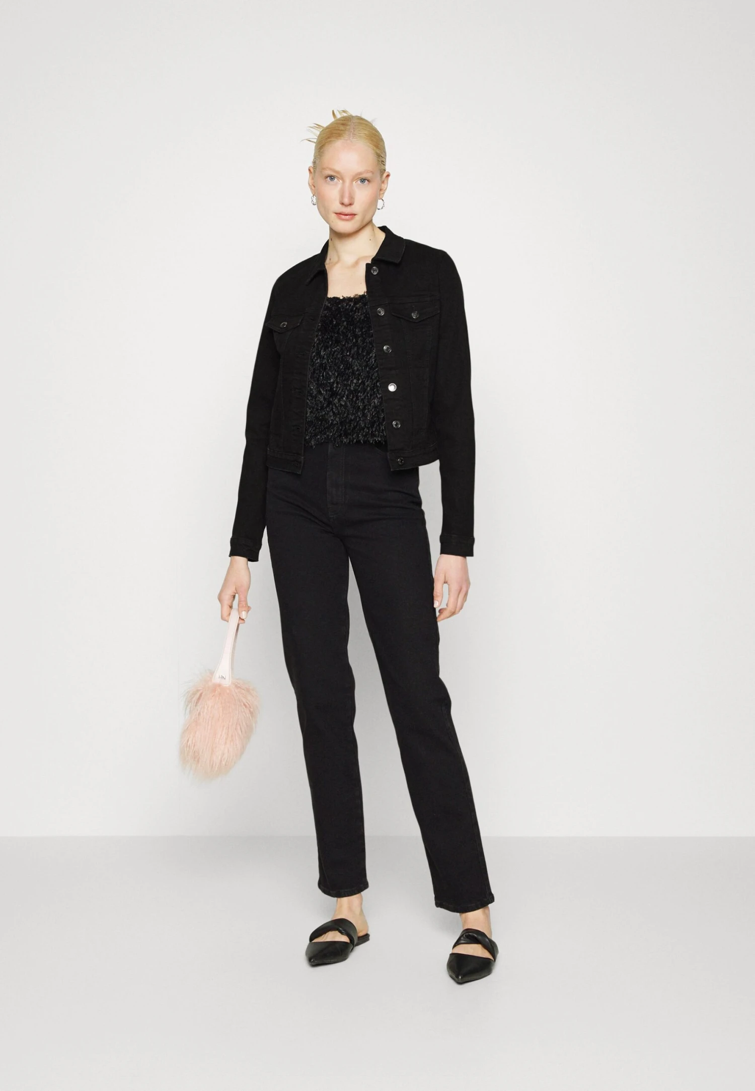 Vero Moda Tall Vmluna Slim Jacket Mix - Veste En Jean - Black – Image 2